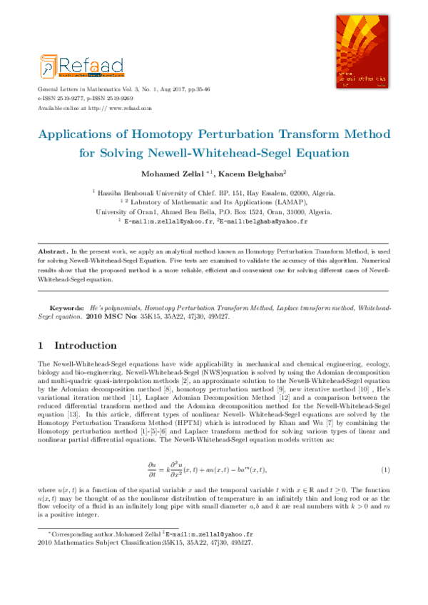 (PDF) Applications of Homotopy Perturbation Transform Method for ...