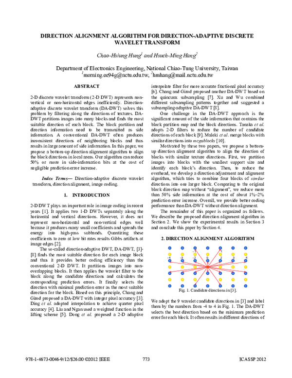 (PDF) Direction alignment algorithm for direction-adaptive discrete ...