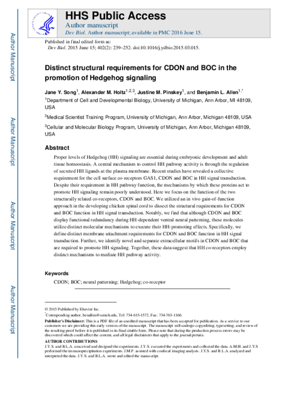 (PDF) Faculty of 1000 evaluation for Distinct structural requirements ...