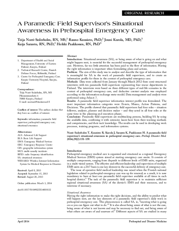 pdf-a-paramedic-field-supervisor-s-situational-awareness-in