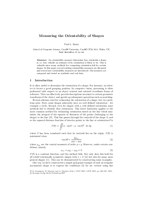 (PDF) Measuring the Orientability of Shapes