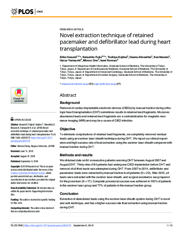 (PDF) Novel extraction technique of retained pacemaker and ...
