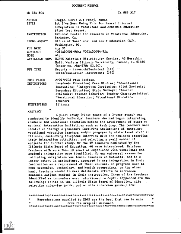 (PDF) But I've Been Doing This for Years: Informal Integration of ...