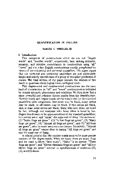 (PDF) Quantification in English