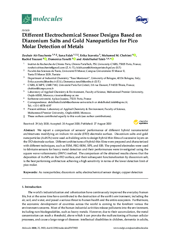 (PDF) Different Electrochemical Sensor Designs Based on Diazonium Salts ...