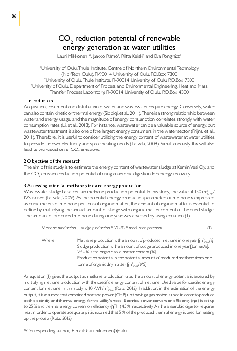 (PDF) CO2 reduction potential of renewable energy generation at water ...