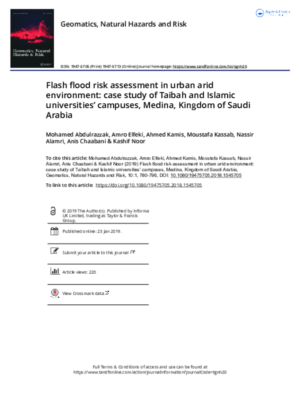 (PDF) Flash flood risk assessment in urban arid environment: case study ...