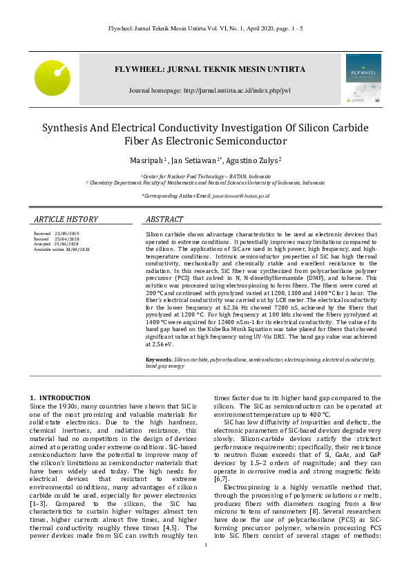 (PDF) Synthesis and electrical conductivity of silicon carbide fiber as ...