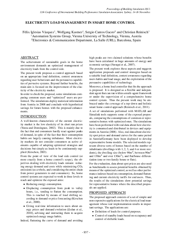 (PDF) Electricity Load Management in Smart Home Control