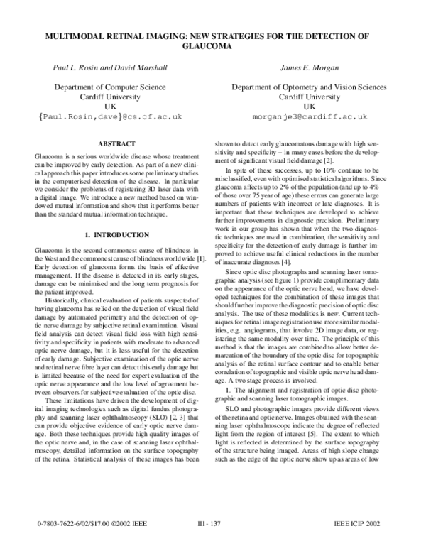 (PDF) Multimodal retinal imaging: new strategies for the detection of ...