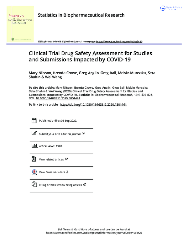 (PDF) Clinical Trial Drug Safety Assessment for Studies and Submissions ...