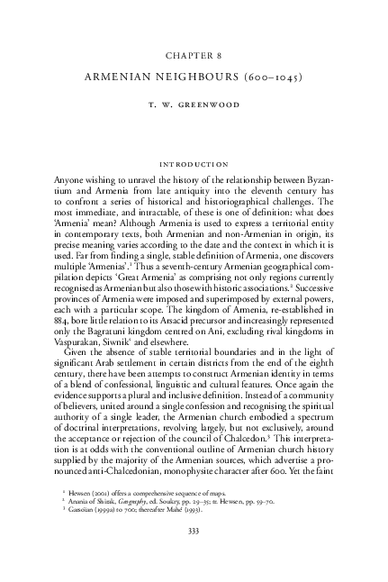 Armenian Neighbours (600–1045)