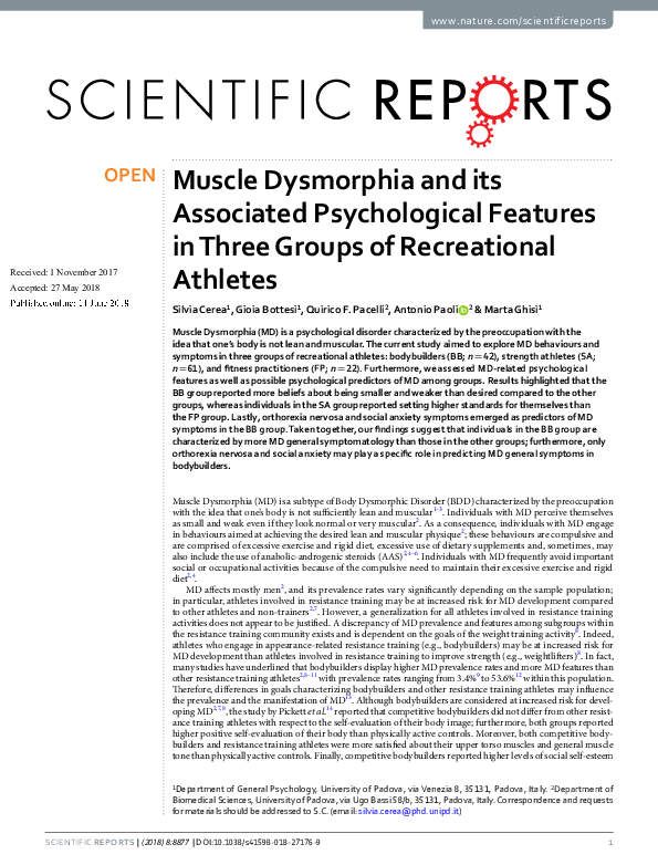 Muscle dysmorphia essay image