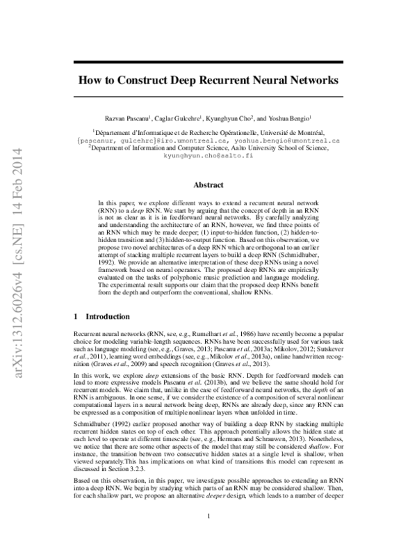 (PDF) How to construct deep recurrent neural networks