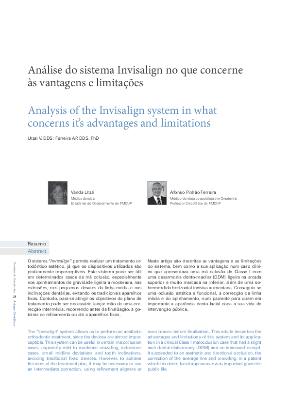 (PDF) Analysis of the Invisalign system in what concerns it’s ...