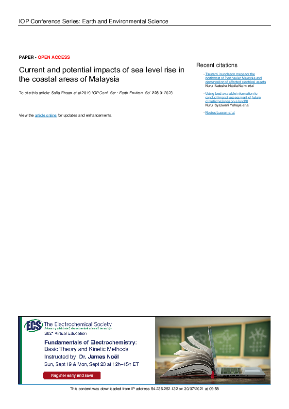 (PDF) Current and potential impacts of sea level rise in the coastal ...