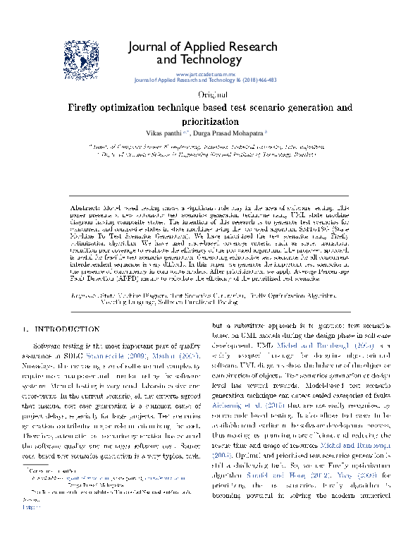 (PDF) Firefly optimization technique based test scenario generation and ...