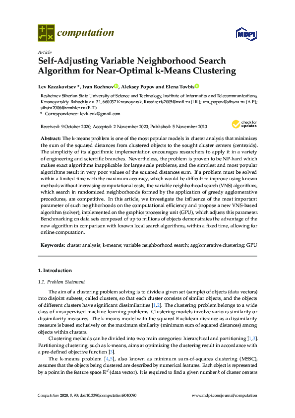 (PDF) Self-Adjusting Variable Neighborhood Search Algorithm for Near ...