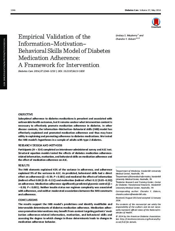 (PDF) Empirical Validation of the Information-Motivation-Behavioral ...