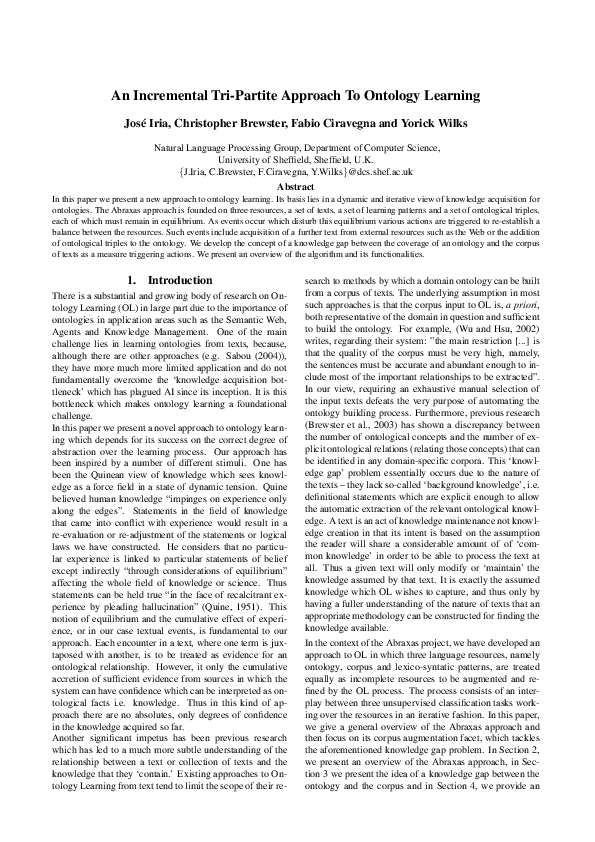 (PDF) Dynamic iterative ontology learning