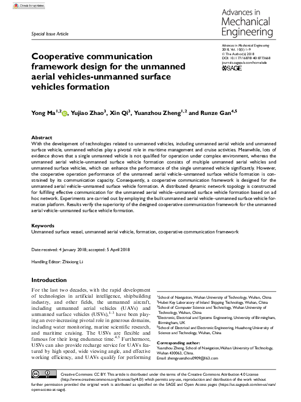 (PDF) Cooperative communication framework design for the unmanned ...