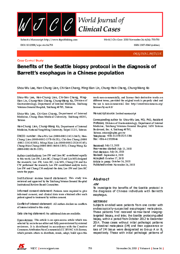 (PDF) Benefits of the Seattle biopsy protocol in the diagnosis of