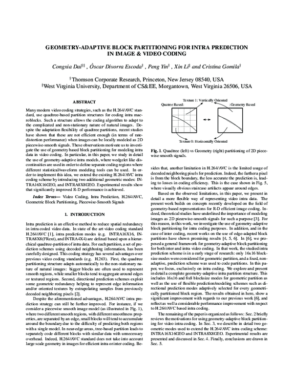 (PDF) Geometry-Adaptive Block Partitioning for Intra Prediction in ...