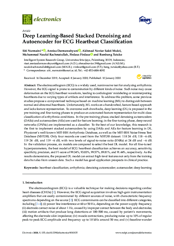 (PDF) Deep Learning-Based Stacked Denoising and Autoencoder for ECG ...