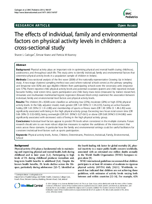 (PDF) The effects of individual, family and environmental factors on ...