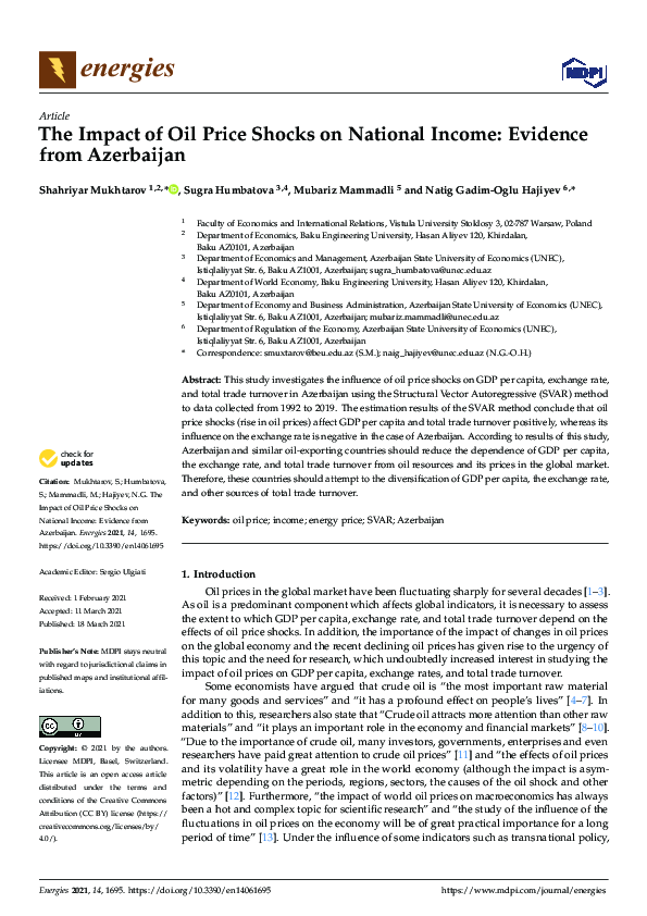 (PDF) The Impact of Oil Price Shocks on National Income: Evidence from ...
