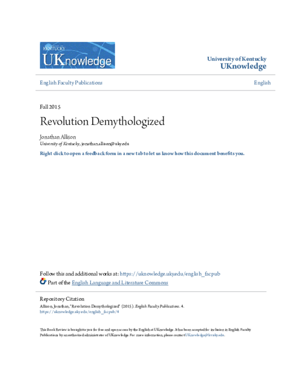 (PDF) Revolution Demythologized