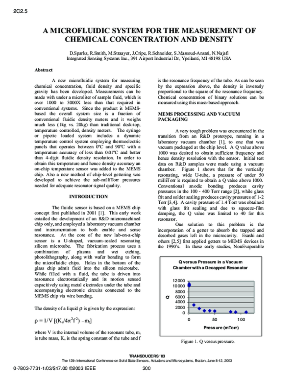 (PDF) A microfluidic system for the measurement of chemical ...