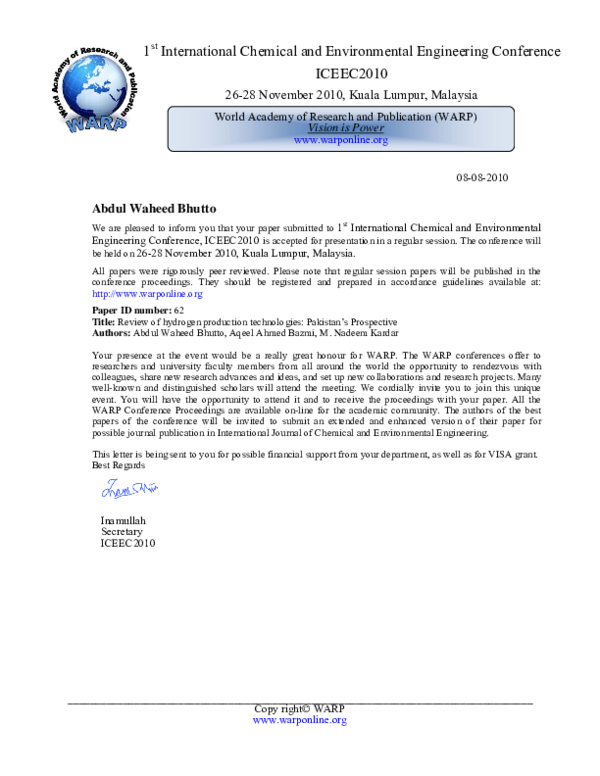 (PDF) 1st International Chemical and Environmental Engineering ...