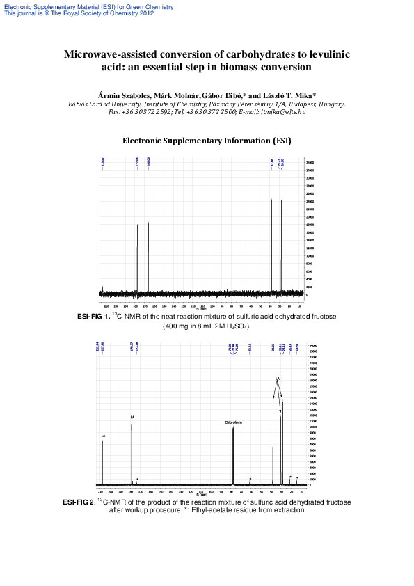 (PDF) Microwave assisted conversion of carbohydrates and biopolymers to
