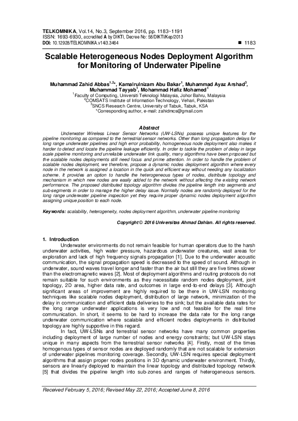 (PDF) Scalable Nodes Deployment Algorithm for the Monitoring of ...