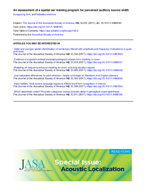(PDF) An assessment of a spatial ear training program for perceived ...