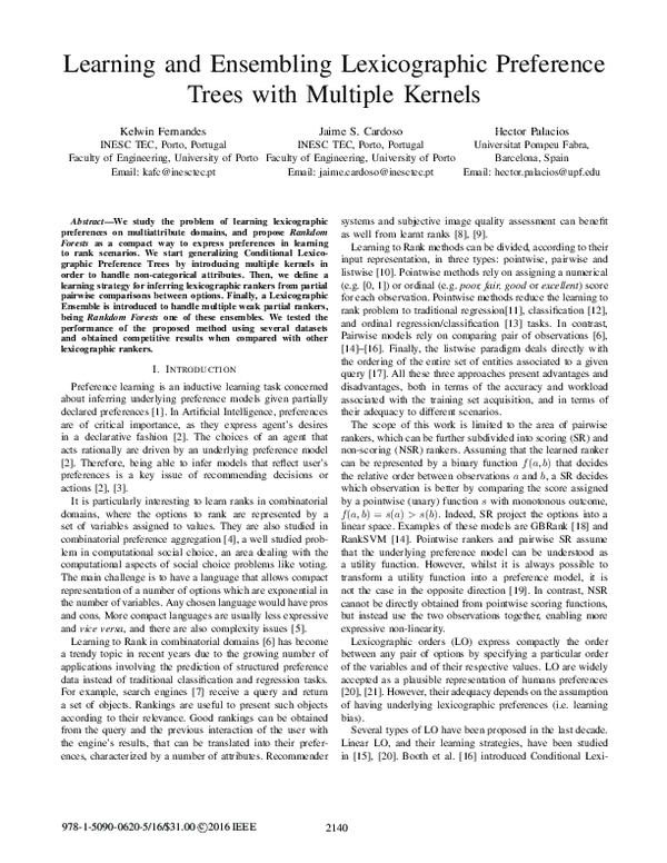 (PDF) Learning and ensembling lexicographic preference trees with ...