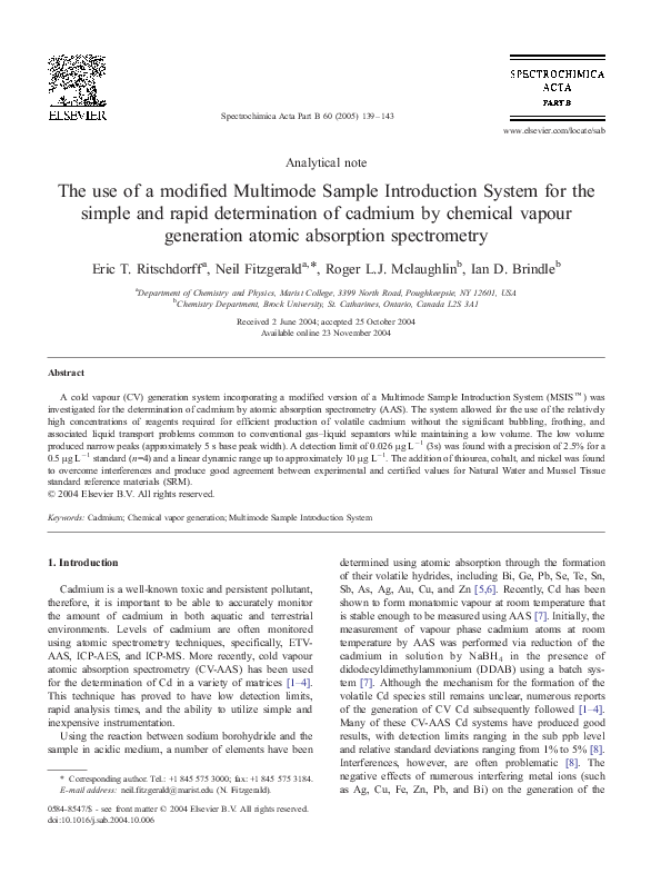 (PDF) The use of a modified Multimode Sample Introduction System for ...