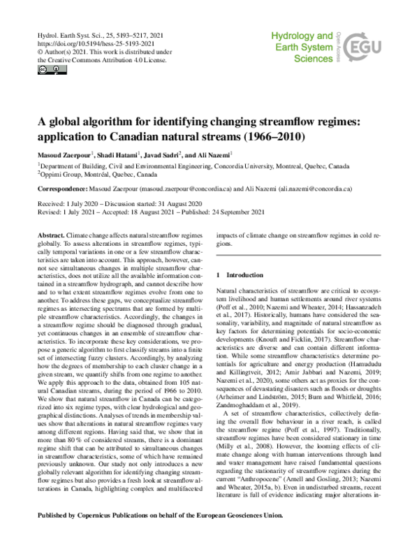 (PDF) A global algorithm for identifying changing streamflow regimes ...