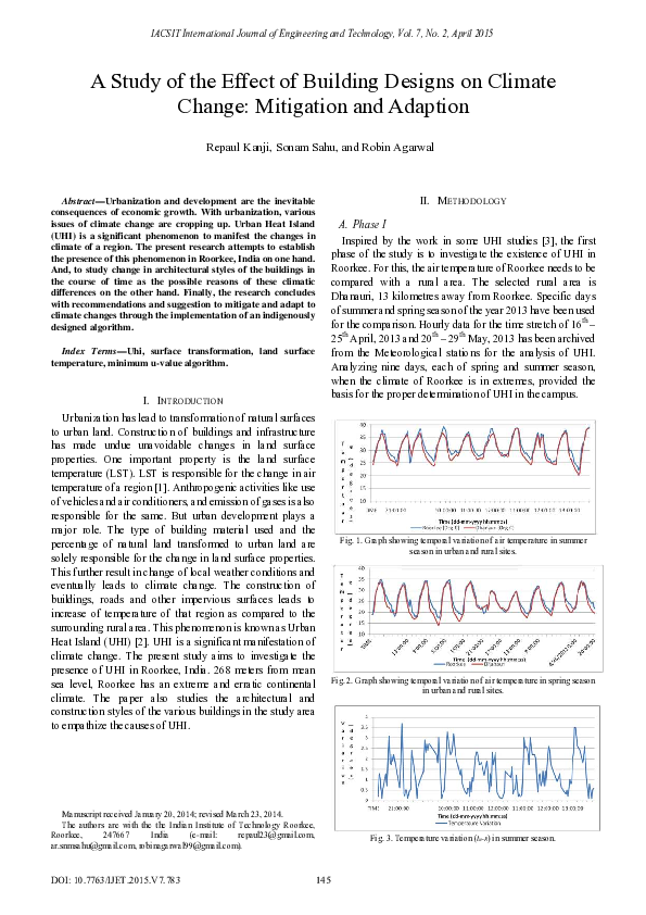 (PDF) A Study of the Effect of Building Designs on Climate Change ...