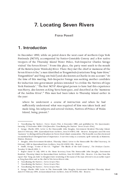 (PDF) Locating Seven Rivers