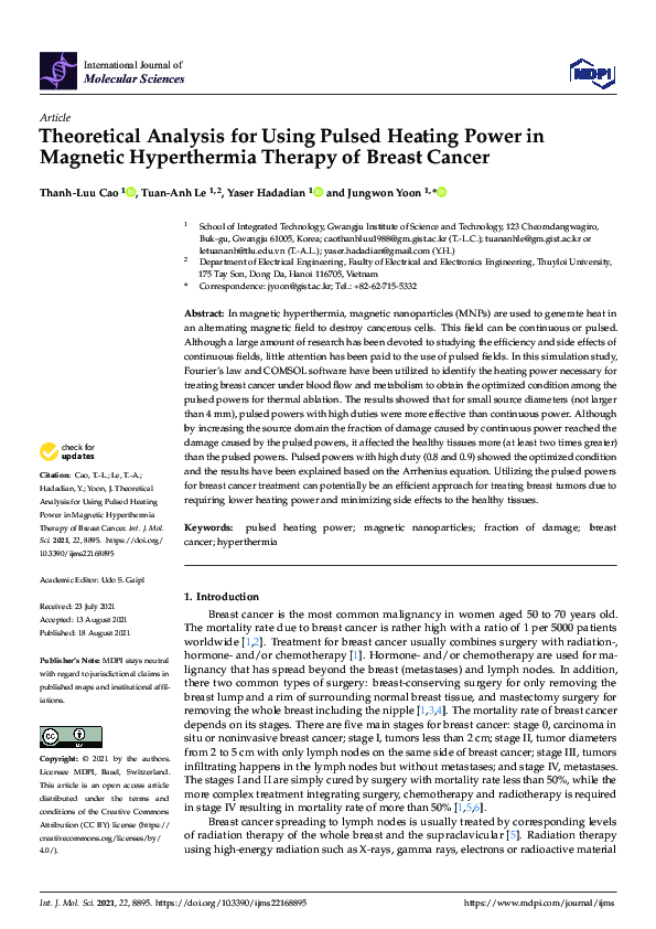 (PDF) Theoretical Analysis for Using Pulsed Heating Power in Magnetic ...