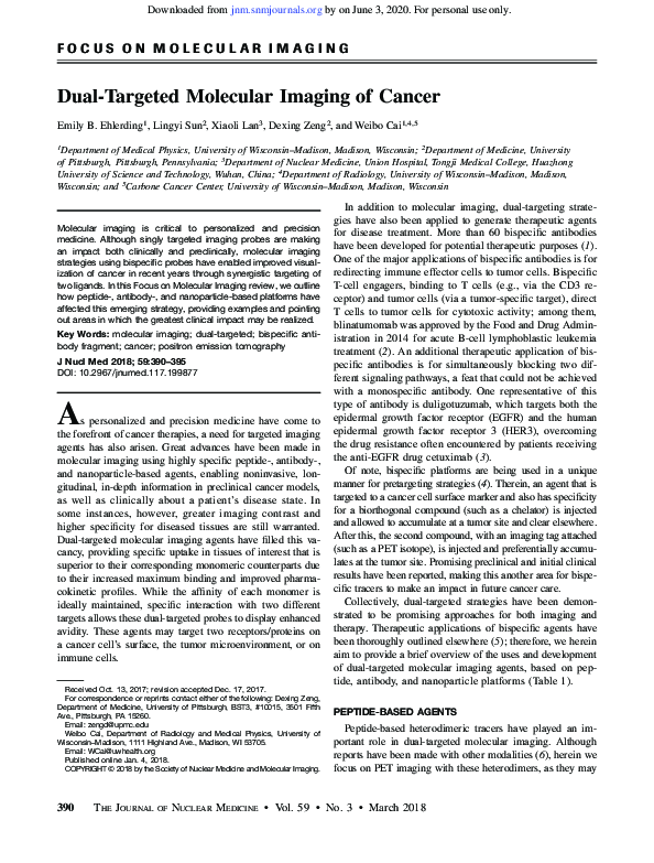 (PDF) Dual-Targeted Molecular Imaging of Cancer