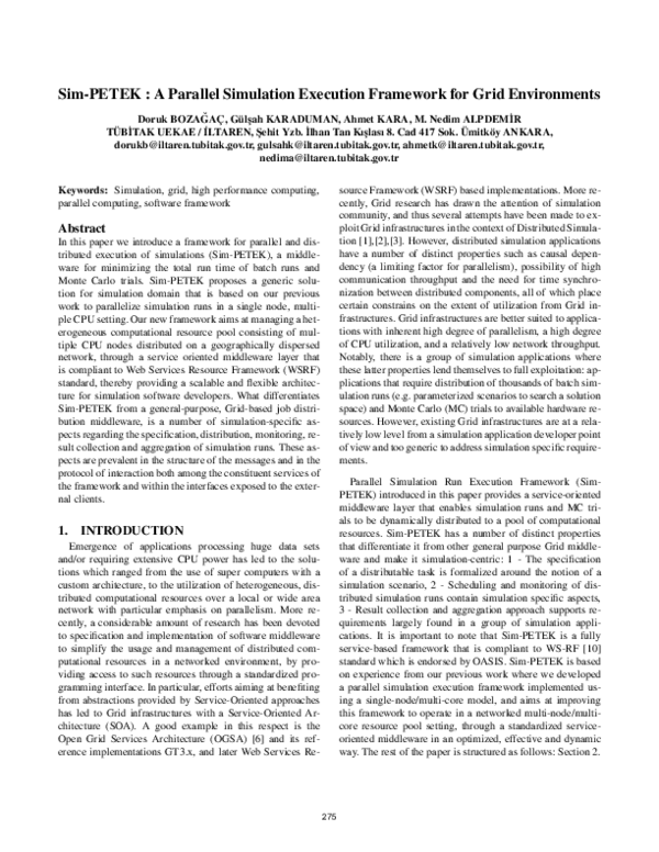 (PDF) Sim-PETEK: A Parallel Simulation Execution Framework for Grid ...