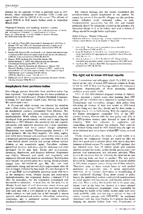 (PDF) The right not to know HIVtest results Moniek ter Kuile
