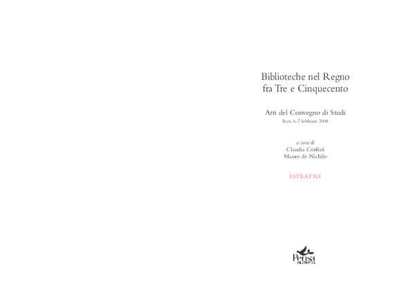 (PDF) La biblioteca umanistica di Giovanni Bernardino Bonifacio in ...