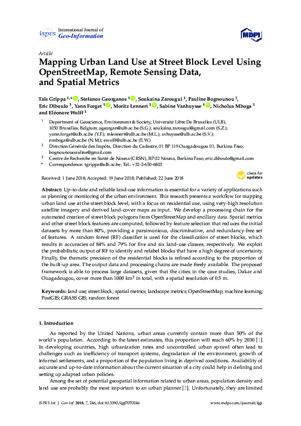 (PDF) Mapping Urban Land Use at Street Block Level Using OpenStreetMap ...