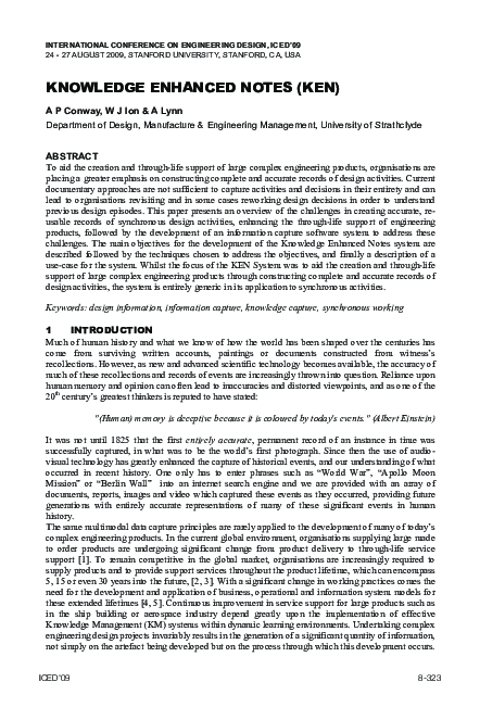 (PDF) Knowledge Enhanced Notes (KEN)