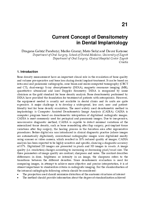 (PDF) Current Concept of Densitometry in Dental Implantology