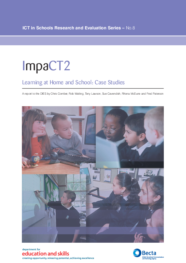 (PDF) ImpaCT2: Learning at home and school: Case studies